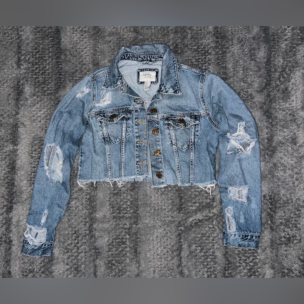 Forever 21 Cropped Jean Jacket